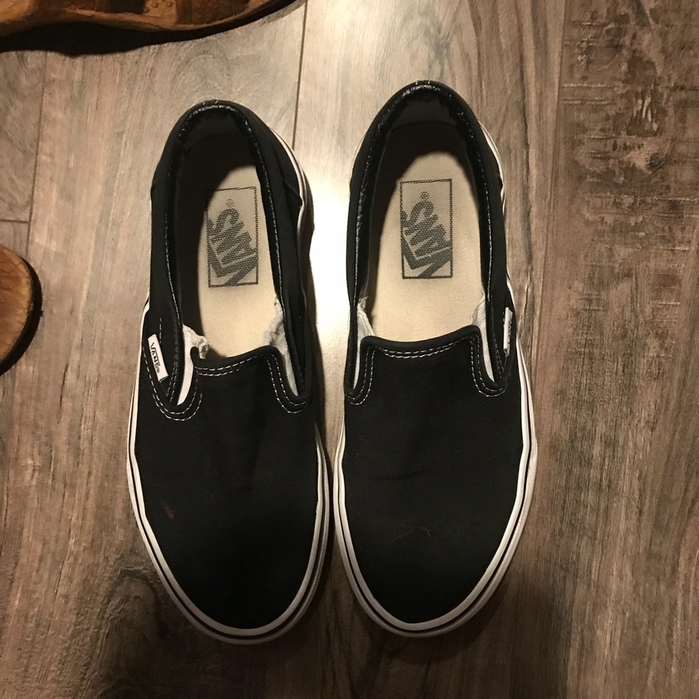 Black slip on vans